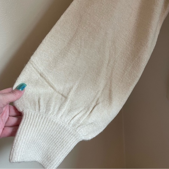 Yest Balloon Sleeve, Animal Print Crew Neck Knit Sweater Multiple Sizes … - Picture 8 of 10